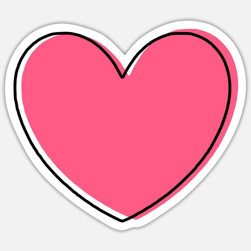 Cadeaux Saint-Valentin Cadeau Saint-Valentin - Sticker taille S (10 x 10 cm) - blanc mat