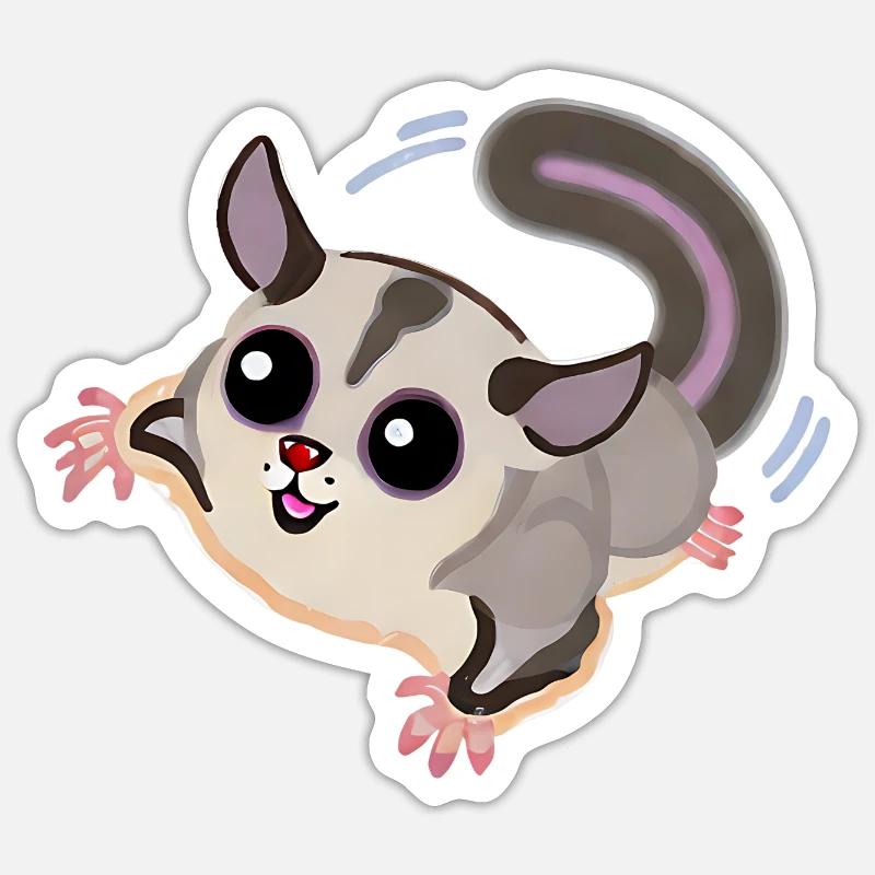 Planeur de sucre - Sticker taille S (10 x 10 cm) - blanc mat