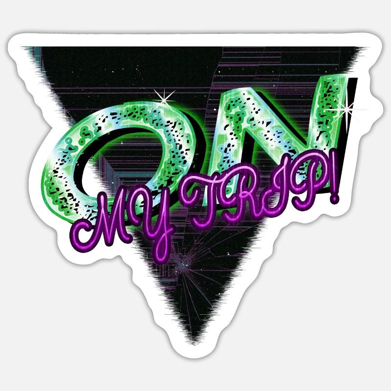 hiking calligraphic cool present idea attitude Sticker size S (10 x 10 cm)