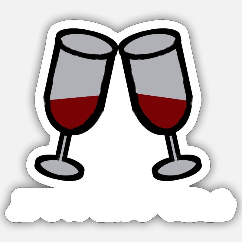 Wine Wine Time for Wine Gift Idea Sticker size S (10 x 10 cm)