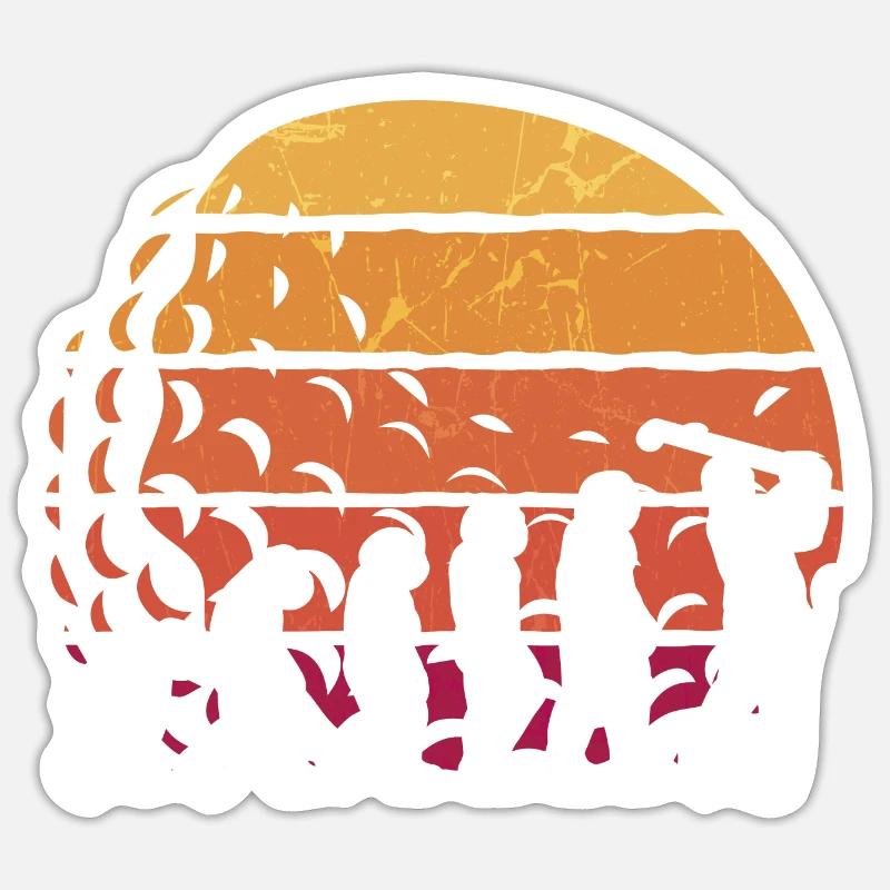 Golf Evolution From Monkey To Men BBall Lovers Sticker Größe S (10 x 10 cm)