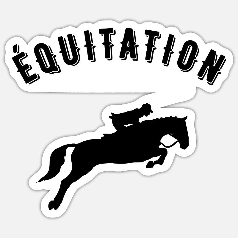équitation Sticker taille S (10 x 10 cm)