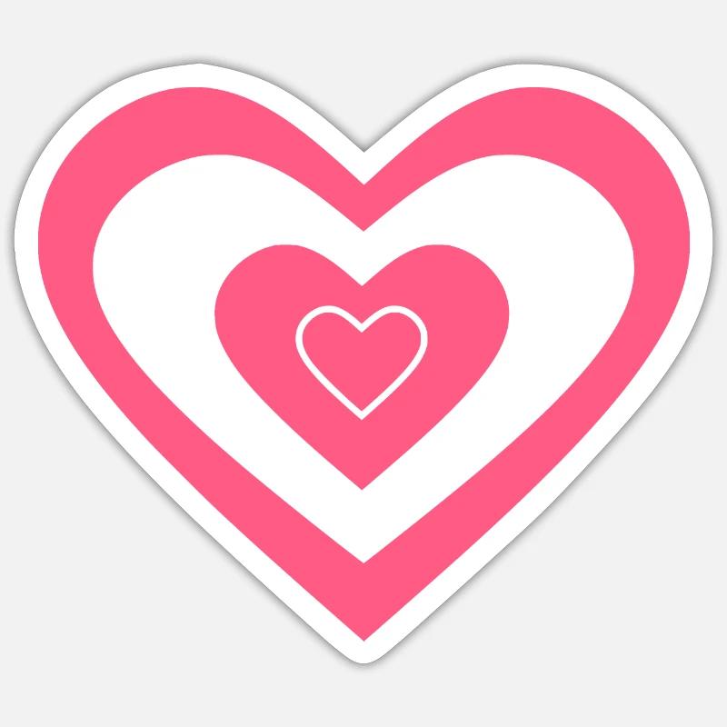 Cadeau Saint-Valentin Saint-Valentin - Sticker taille S (10 x 10 cm) - blanc mat