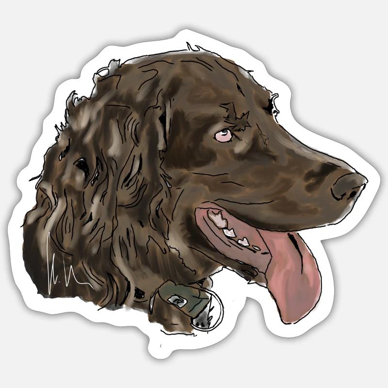 Quaildog - Sticker size S (10 x 10 cm) - white matte