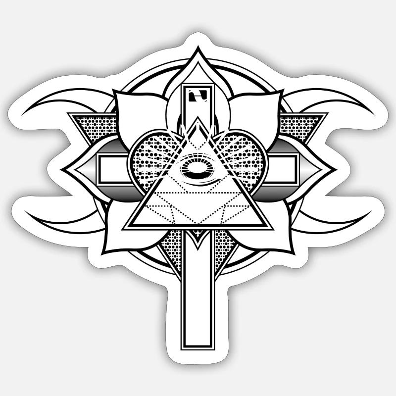 Sainte Paix - Sticker taille S (10 x 10 cm) - blanc mat