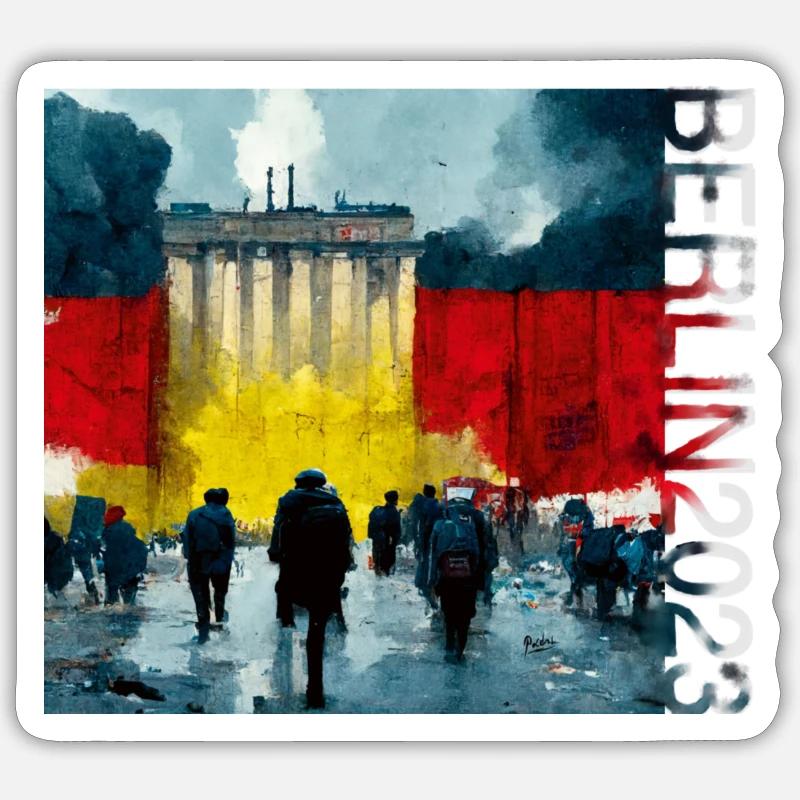 Berlins neue Mitte 192 - Sticker Größe S (10 x 10 cm) - Mattweiß