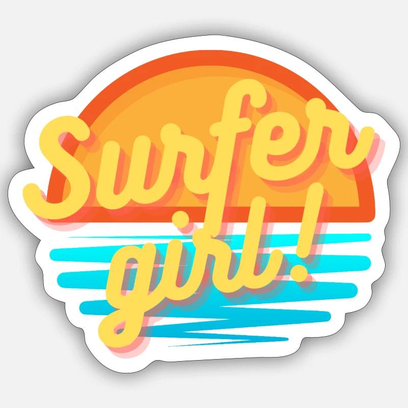 Surfeuse ! Sticker taille S (10 x 10 cm)