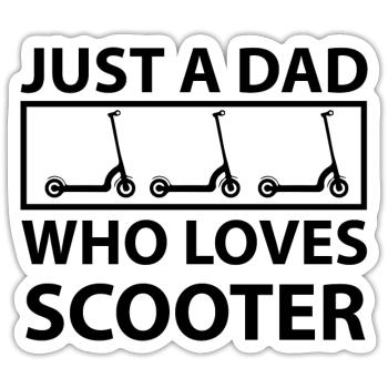 E-Scooter Scooter - Sticker taille S (10 x 10 cm) - blanc mat - Devant