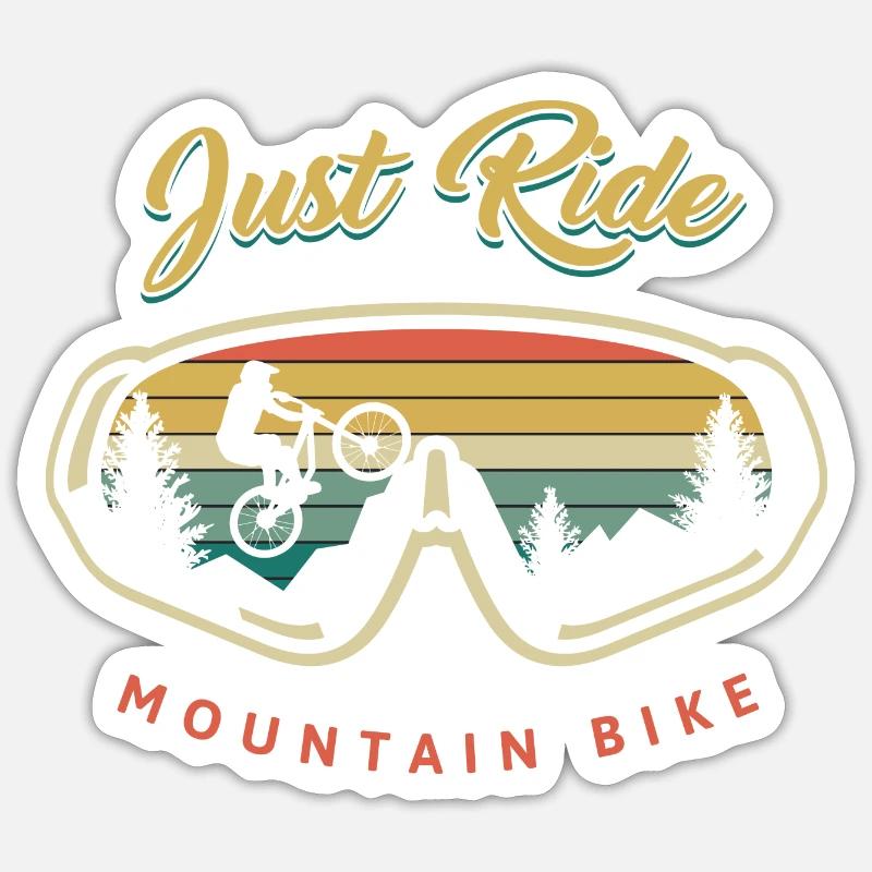 VTT Vélo Vélo - Sticker taille S (10 x 10 cm) - blanc mat