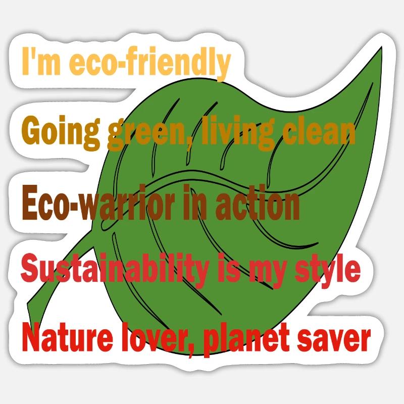 Eco warrior in action - Sticker size S (10 x 10 cm) - white matte