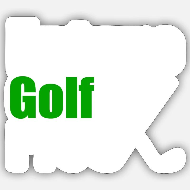 Golfe - Sticker taille S (10 x 10 cm) - blanc mat