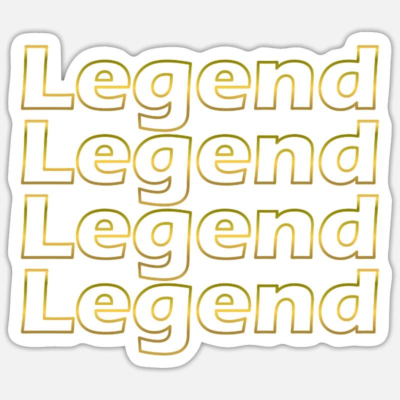 Legend Legend Legend Legend Gift - Sticker taille S (10 x 10 cm) - blanc mat