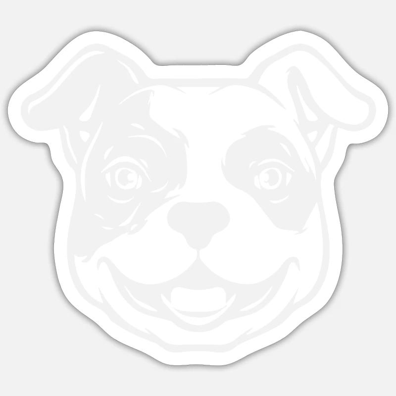 CHIEN CHAT ANIMAL DE COMPAGNIE - Sticker taille S (10 x 10 cm) - blanc mat