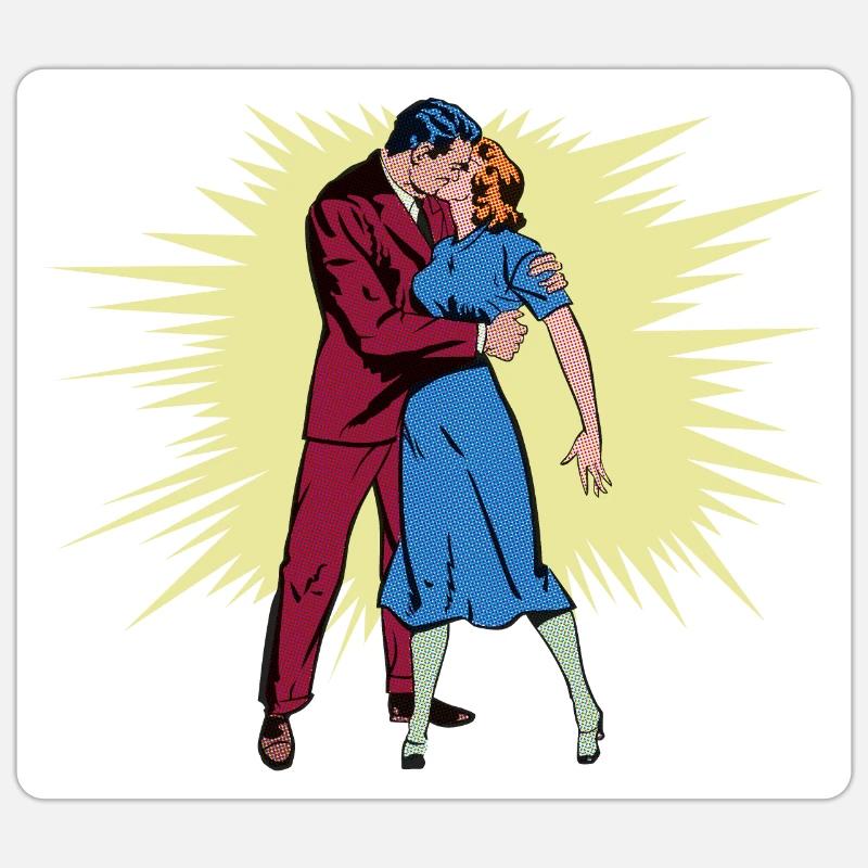 Le baiser debout Sticker taille S (10 x 10 cm)