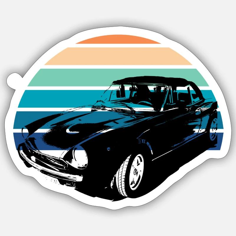 alter Oldtimer - Sticker Größe S (10 x 10 cm) - Mattweiß