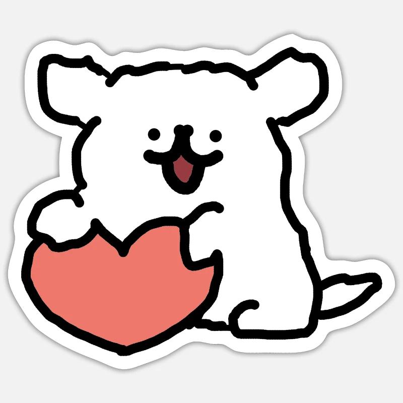 Happy Maltese - Sticker size S (10 x 10 cm) - white matte