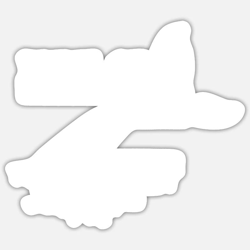 Vague de liberté - Sticker taille S (10 x 10 cm) - blanc mat