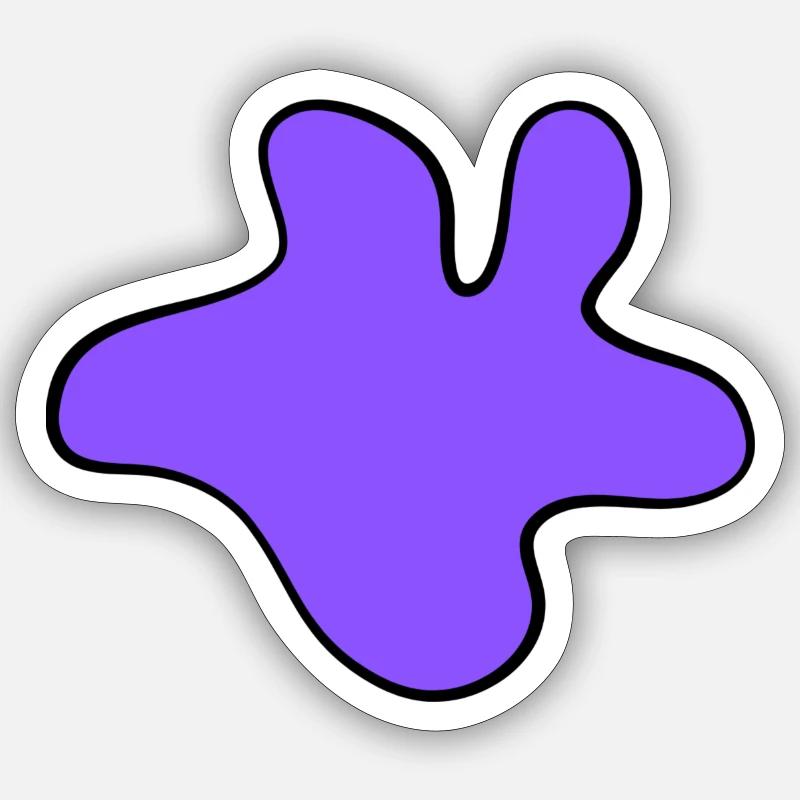 Blobz tshirt - Sticker taille S (10 x 10 cm) - blanc mat