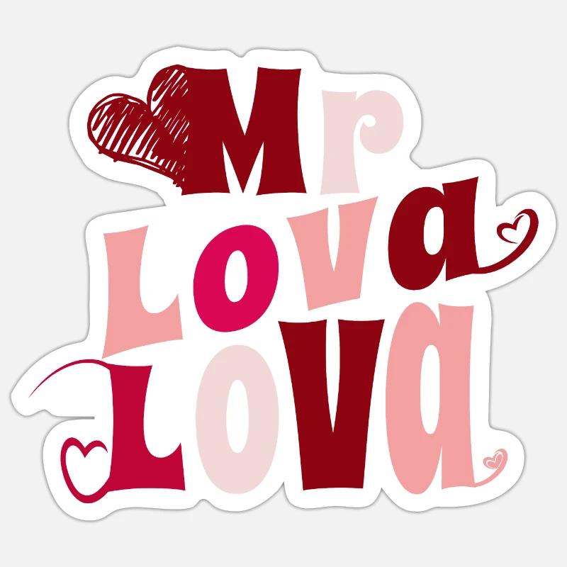 Herr Lova Lova Sticker Größe S (10 x 10 cm)