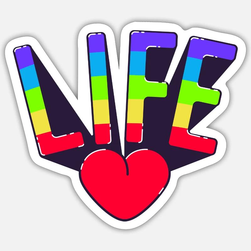 LEBEN Sticker Größe S (10 x 10 cm)