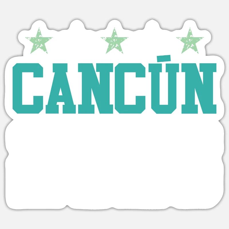Cancun 2023 - Sticker taille S (10 x 10 cm) - blanc mat