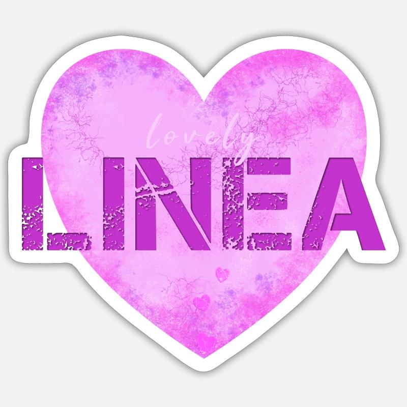 Linea - Sticker taille S (10 x 10 cm) - blanc mat