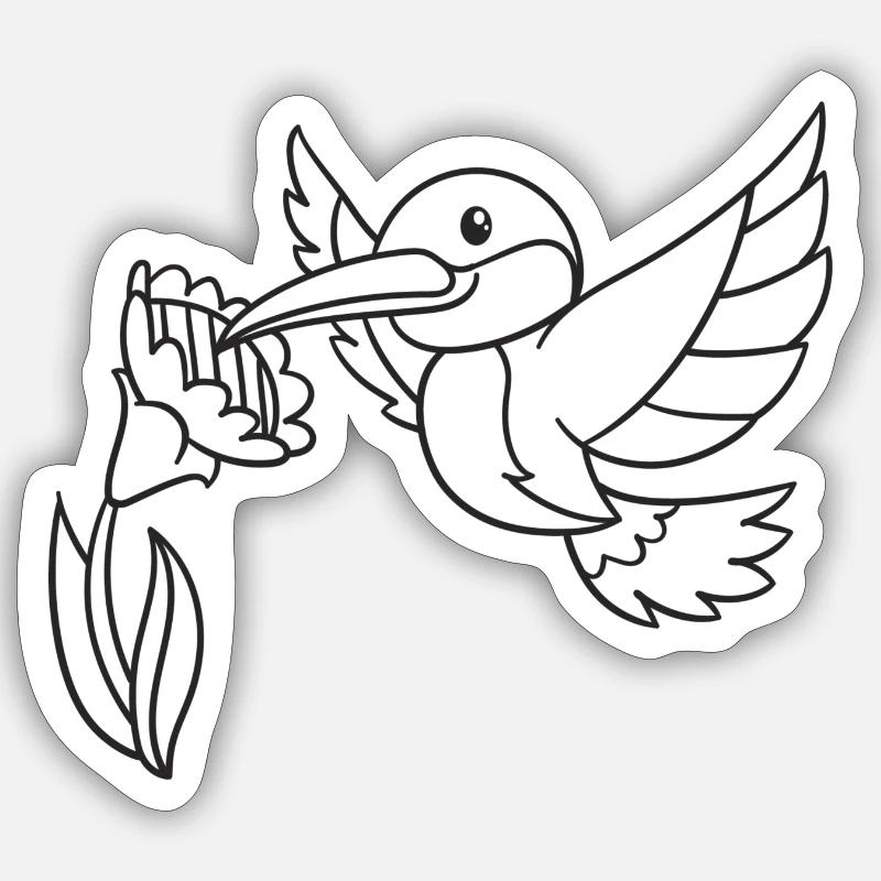 Kolibri, Vogel, Geschenk, Geschenkidee Sticker Größe S (10 x 10 cm)
