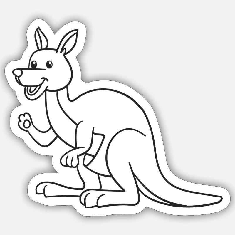 Känguru, Kängurus, Geschenk, Geschenkidee Sticker Größe S (10 x 10 cm)