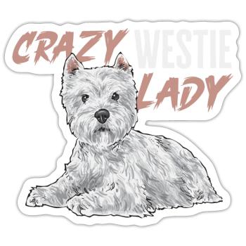 West Highland White Terrier Westie - Sticker taille S (10 x 10 cm) - blanc mat - Devant