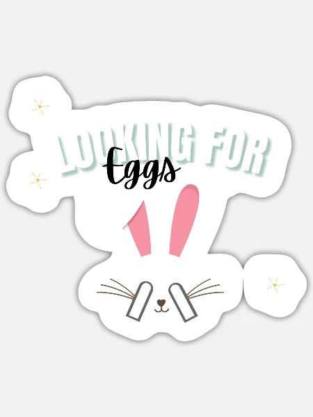 Ostereiersuche / Suche an Ostern - Sticker Größe S (10 x 10 cm) - Mattweiß