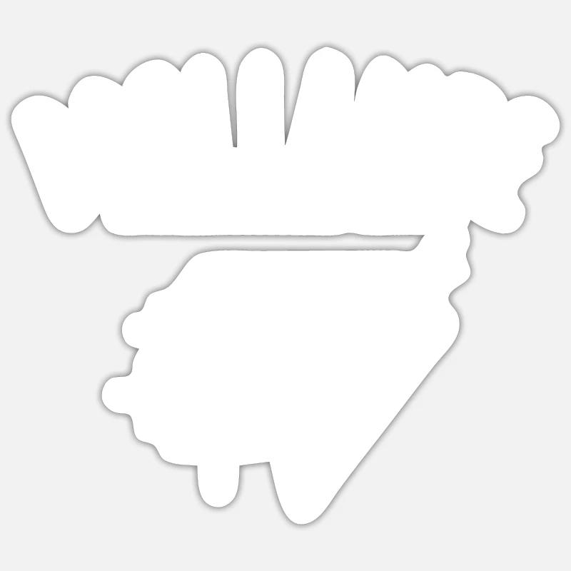 brillante idée cadeau - Sticker taille S (10 x 10 cm) - blanc mat