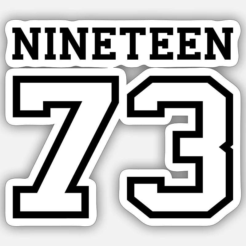 1973 - Sticker Größe S (10 x 10 cm) - Mattweiß