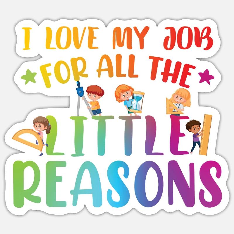 Kindergarten Elementary School Teacher Sticker size S (10 x 10 cm)