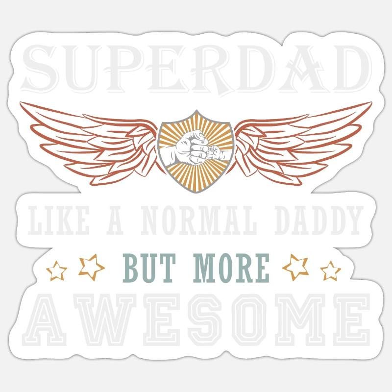 Superdaddy - Sticker Größe S (10 x 10 cm) - Mattweiß