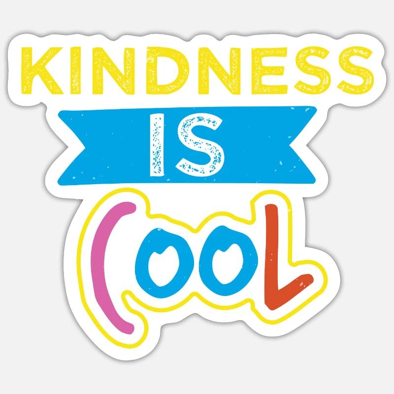 KINDNESS IS COOL - Sticker size S (10 x 10 cm) - white matte