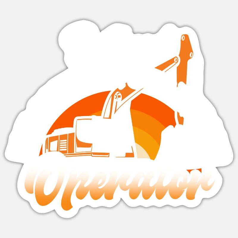 Construction machinery operator Excavator driver Excavator driver Construction workers Sticker size S (10 x 10 cm)