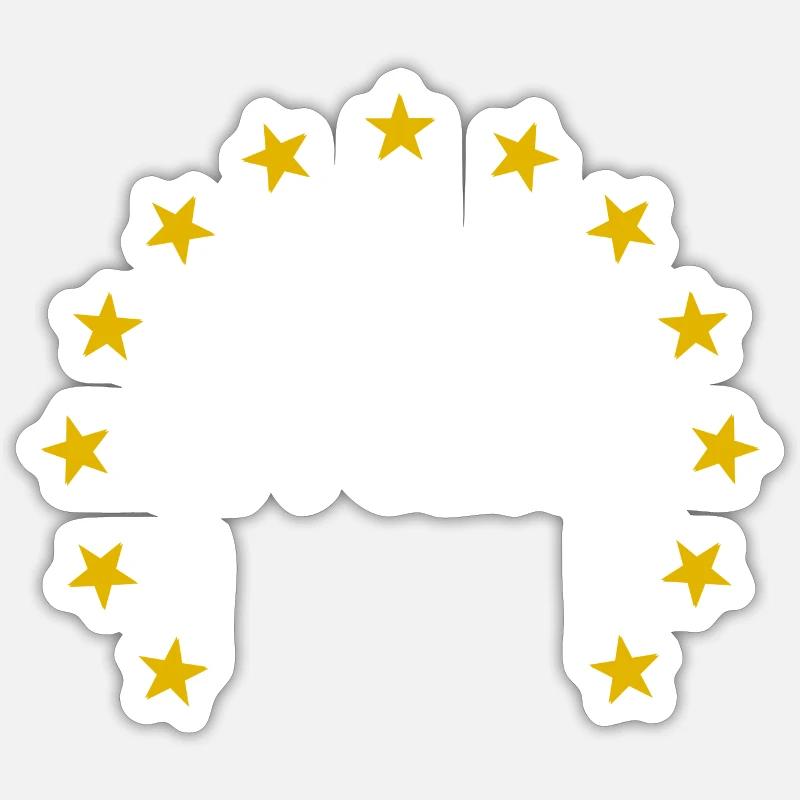 Eurovision 12 points Suisse 2025 - Sticker taille S (10 x 10 cm) - blanc mat