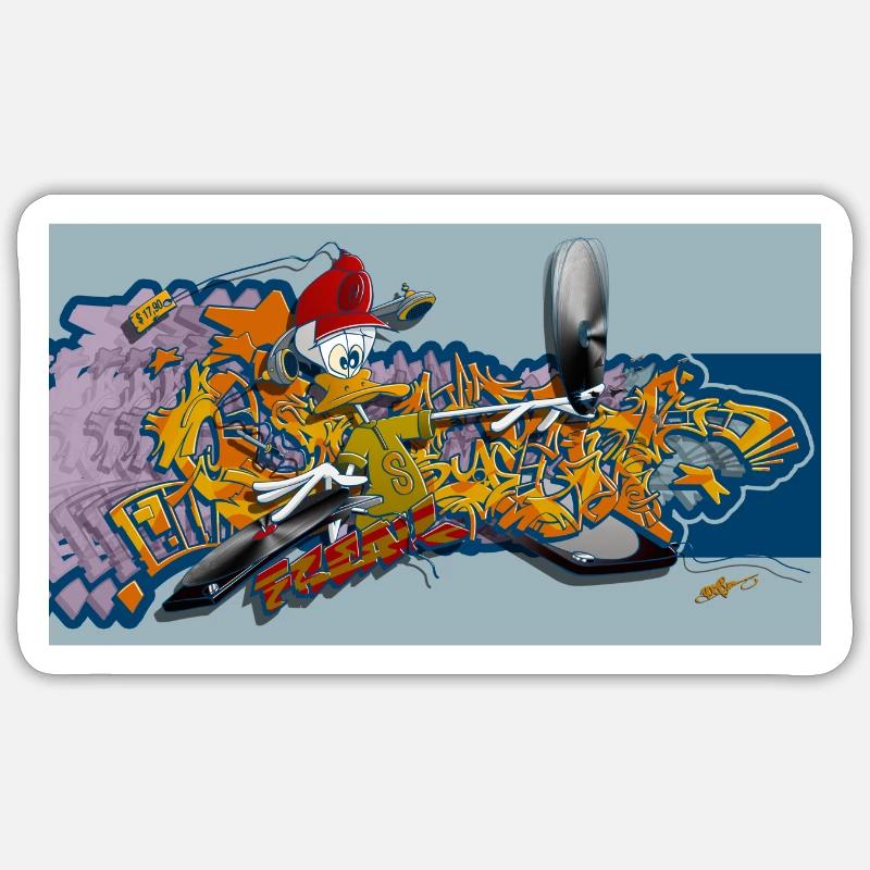 DJ fuori di testa - Sticker formato S (10 x 10 cm) - bianco opaco