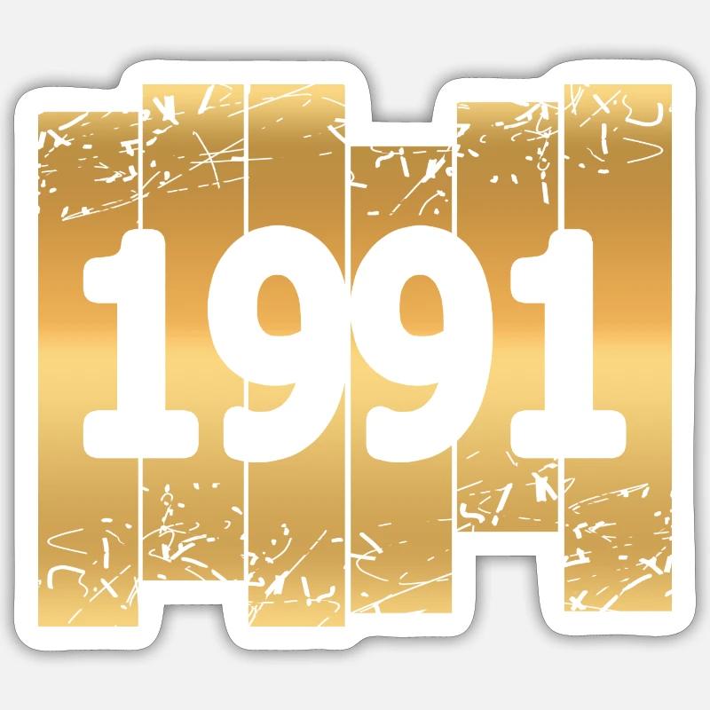 1991 - Sticker size S (10 x 10 cm) - white matte