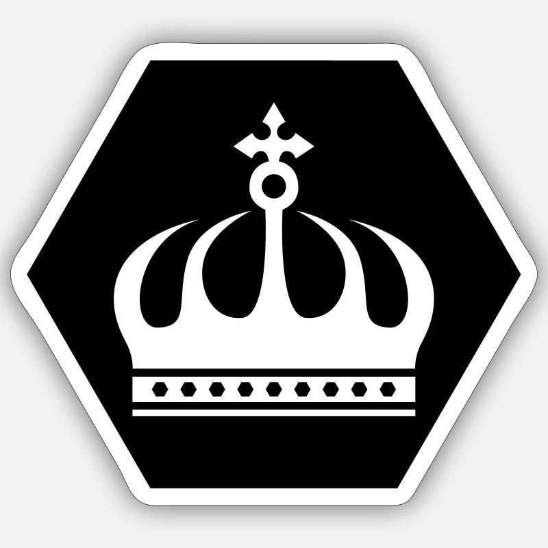 krone Sticker Größe S (10 x 10 cm)