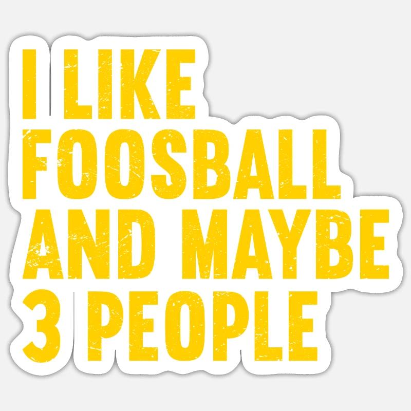 Tischfußball - Sticker Größe S (10 x 10 cm) - Mattweiß