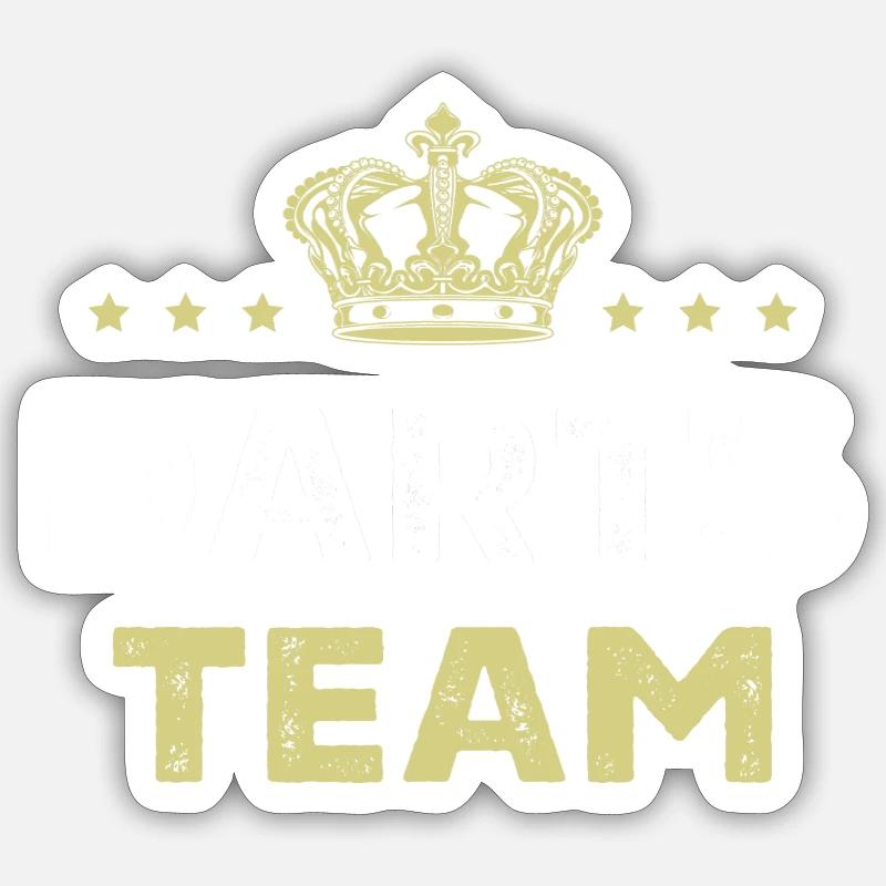 Équipe de fléchettes - Sticker taille S (10 x 10 cm) - blanc mat