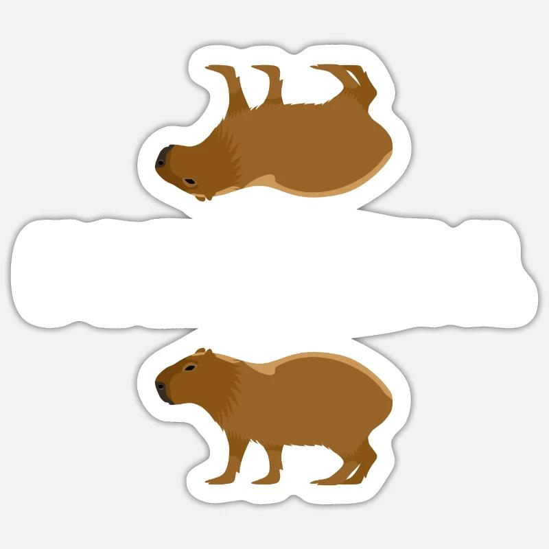 Copybara - Capybara Wortspiel - Copy Paste Sticker size S (10 x 10 cm)