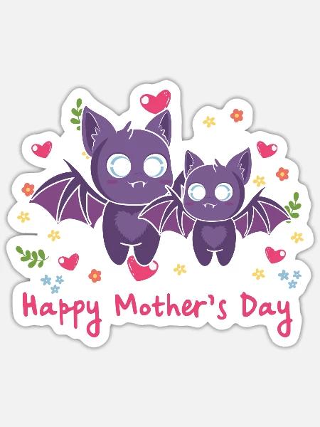 happy Mothersday - Sticker Größe S (10 x 10 cm) - Mattweiß
