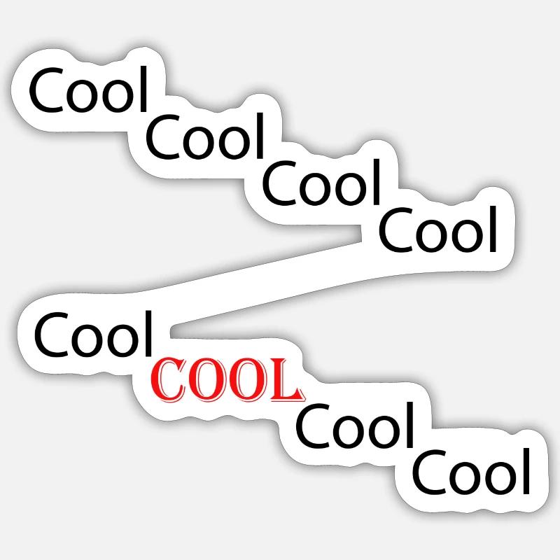 Cool No. 1 - Sticker size S (10 x 10 cm) - white matte