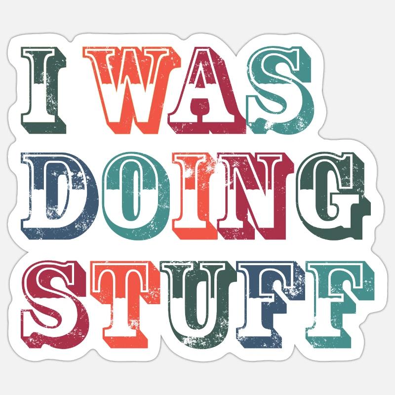 I was doing stuff vintage Sticker Größe S (10 x 10 cm)