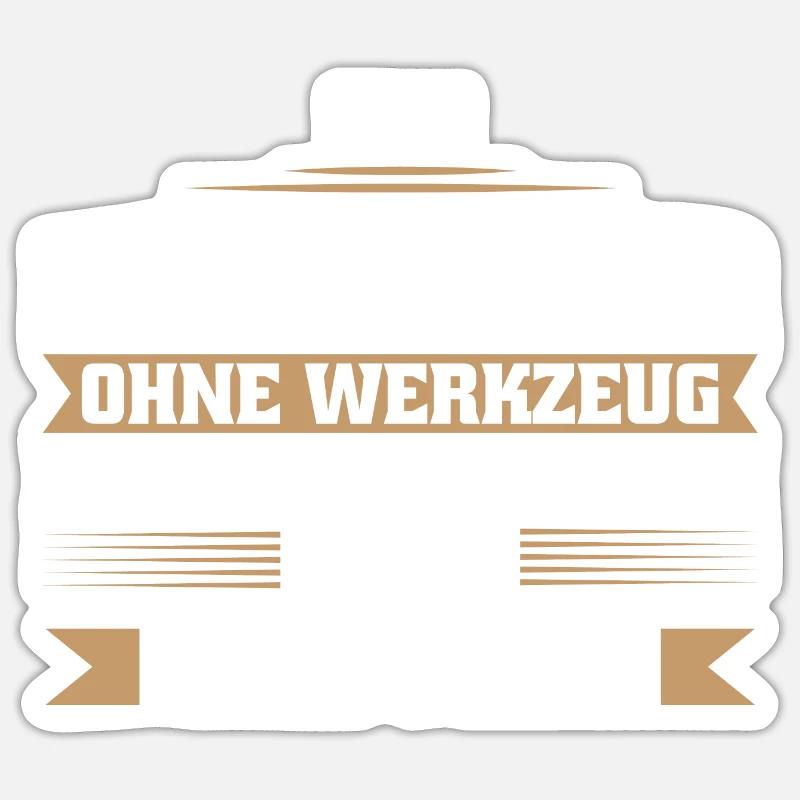 Handwerker Beruf Heimwerker Geschenk - Sticker Größe S (10 x 10 cm) - Mattweiß