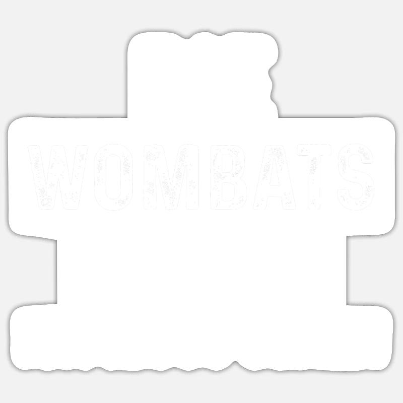 Wombat - Sticker Größe S (10 x 10 cm) - Mattweiß