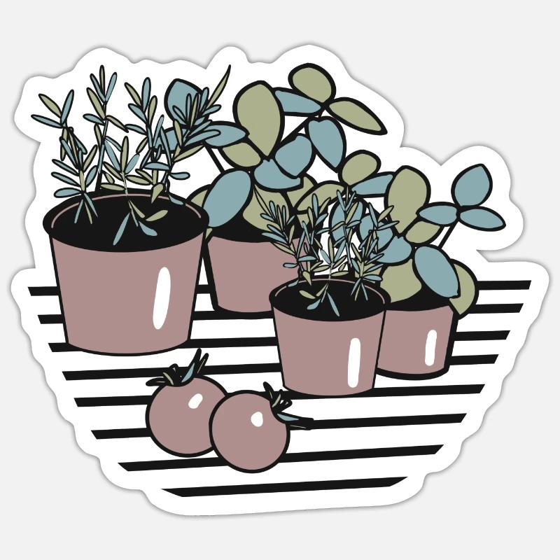 Kräutergarten Sticker Größe S (10 x 10 cm)