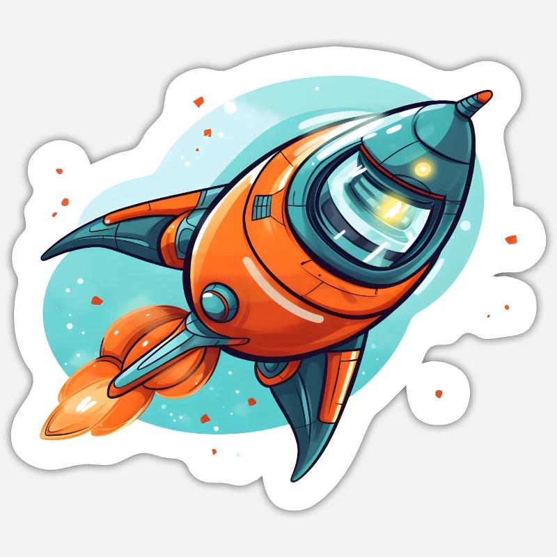 Vermilion Velocity - Sticker size S (10 x 10 cm) - white matte